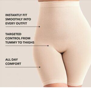 NEW Shapermint All Day Every Day High-Waisted Shaper Shorts Medium/Large Chai